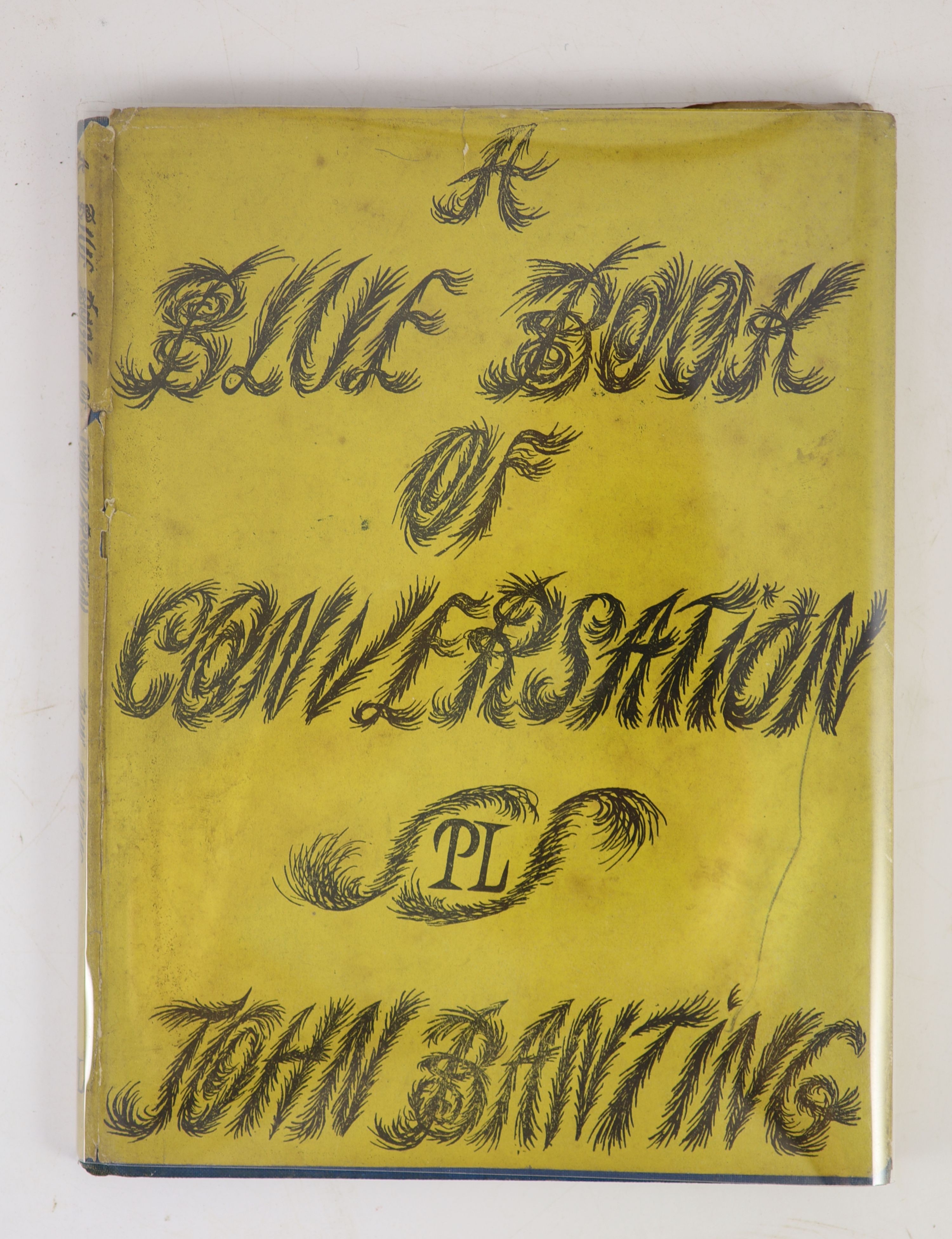 Banting, John - A Blue Book of Conversation, 1st edition, original blue cloth, with unclipped d/j, title page and 26 cyanotype illustrations by the author, Editions Poetry, London, 1946